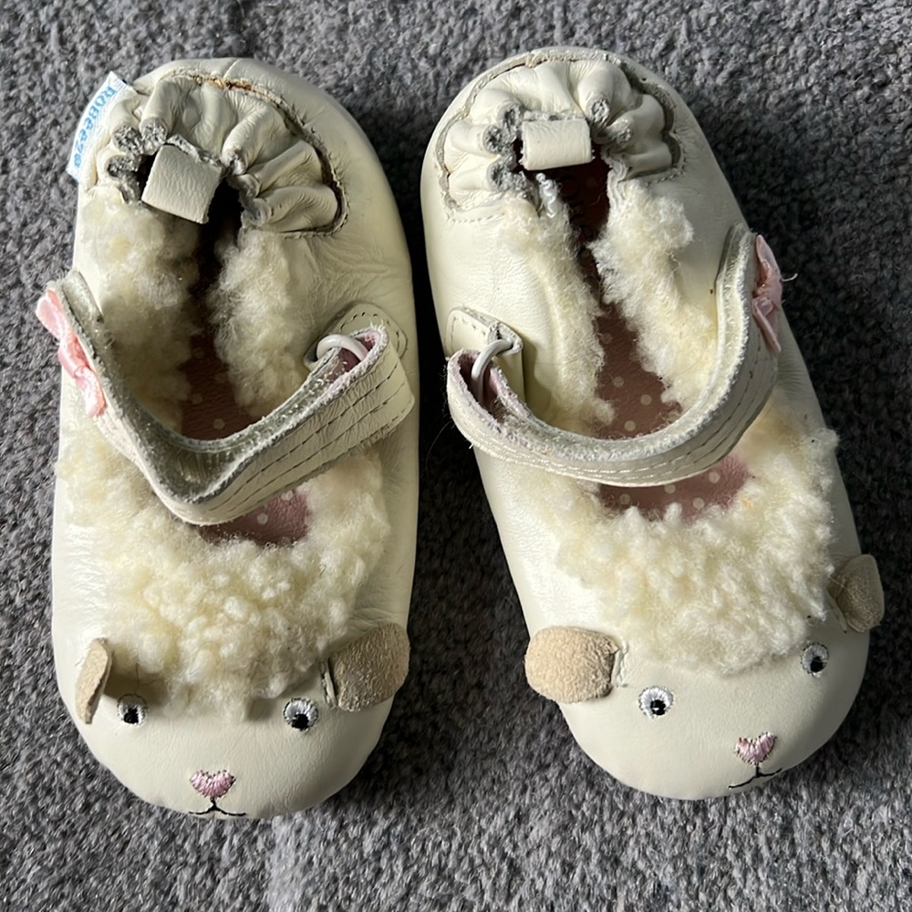 Robeez leather baby slippers